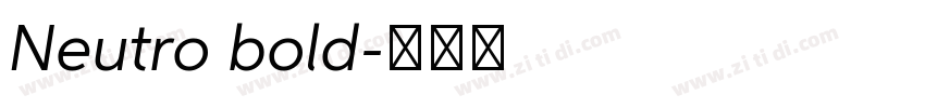 Neutro bold字体转换